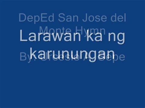 sjdm hymn lyrics|San Jose del Monte City Hymn .